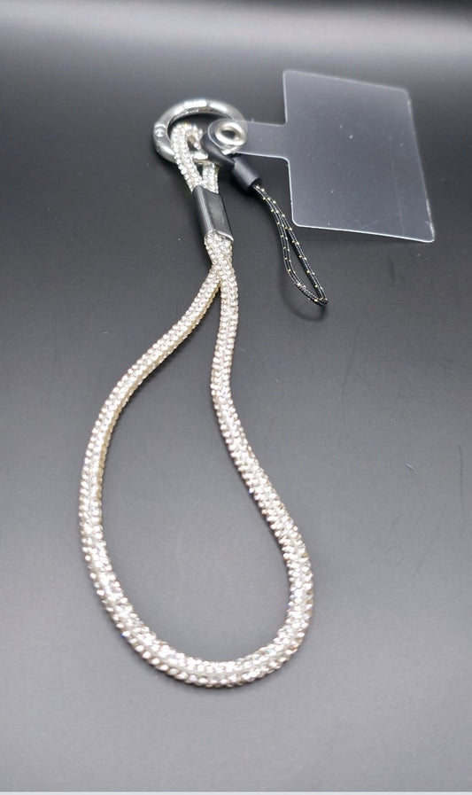 Alça de Pulso (Phone Strap) com Cristais Strass - Brilho Premium
