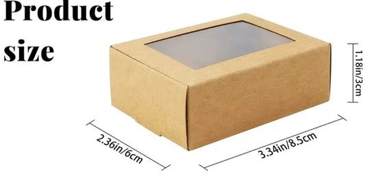 Caixa Kraft Premium com Janela Transparente – Personalize o seu Presente🎁Kraftpapier-Geschenkbox mit Sichtfenster – Personalisieren Sie Ihr Geschenk