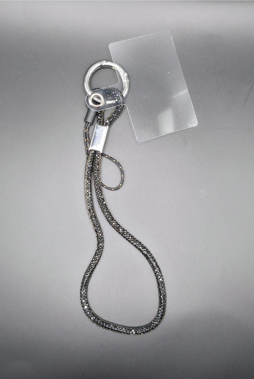 Alça de Pulso (Phone Strap) com Cristais Strass - Brilho Premium