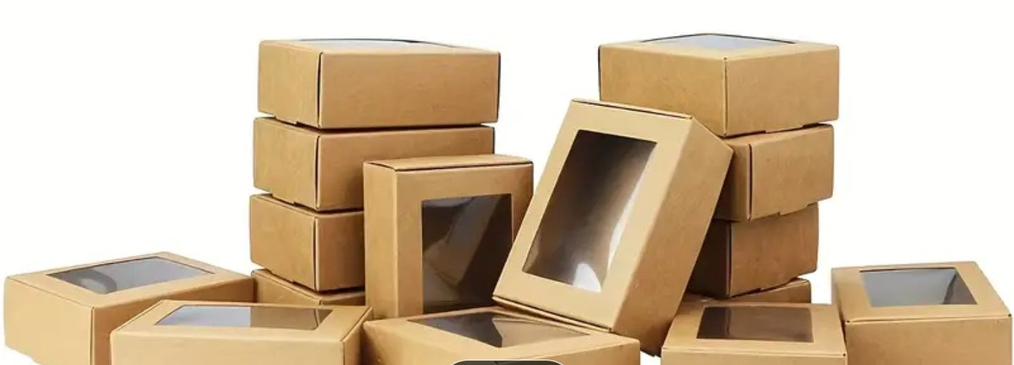Caixa Kraft Premium com Janela Transparente – Personalize o seu Presente🎁Kraftpapier-Geschenkbox mit Sichtfenster – Personalisieren Sie Ihr Geschenk
