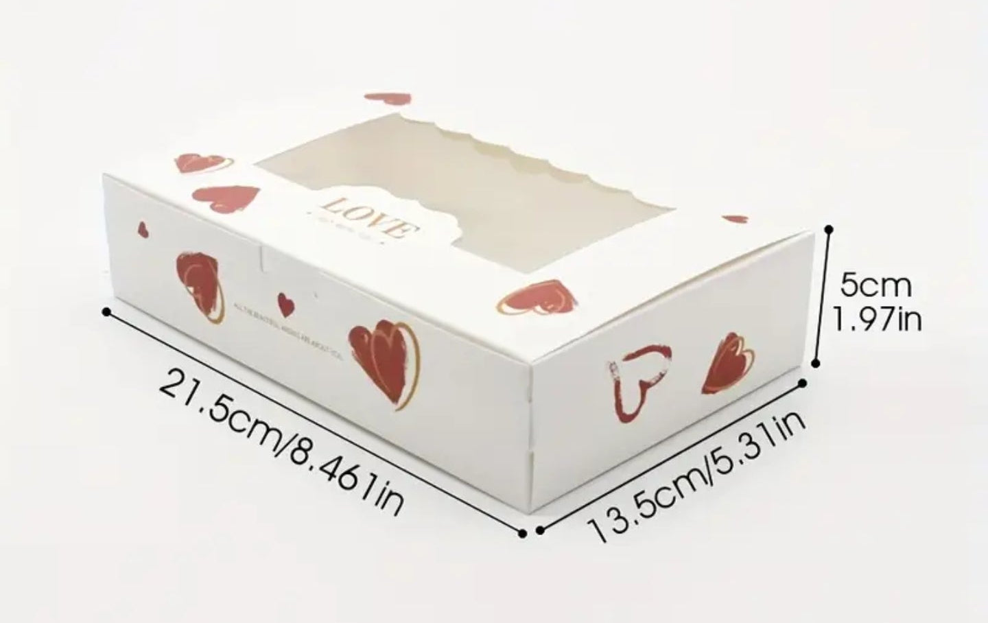 Caixa Romântica com Corações – Personalize o seu Presente (21,5 x 13,5 x 5 cm)💕Romantische Geschenkbox mit Herzen – Gestalten Sie Ihre eigene Box (21,5 x 13,5 x 5 cm)
