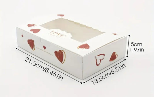 Caixa Romântica com Corações – Personalize o seu Presente (21,5 x 13,5 x 5 cm)💕Romantische Geschenkbox mit Herzen – Gestalten Sie Ihre eigene Box (21,5 x 13,5 x 5 cm)