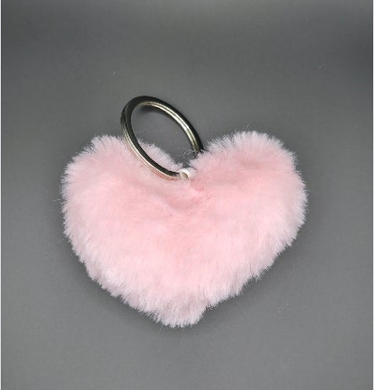 Porta-chaves Pompom Coração - Soft & Fluffy