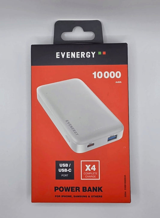 Power Bank Evenergy 10.000 mAh – Carregamento Rápido USB & USB-C