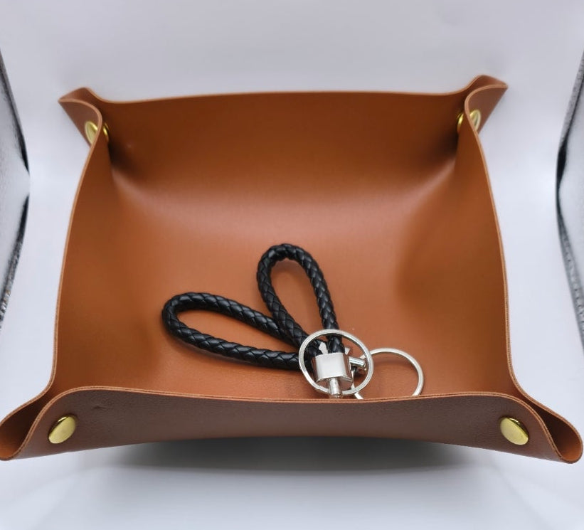 Bandeja Organizadora em Pele Sintética/ Schreibtisch-Organizer aus Kunstleder