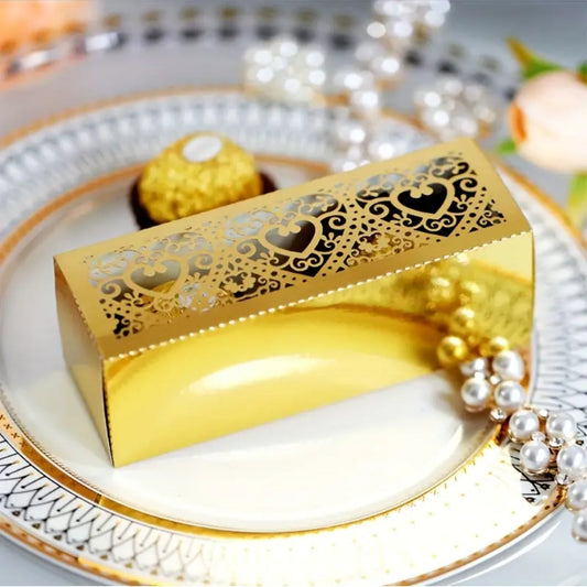 💎Caixa de Luxo Dourada com Corte a Laser – Edição Especial (12 x 4 x 4 cm)💎Luxus-Geschenkbox in Gold mit Laserschnitt – Sonderedition (12 x 4 x 4 cm)