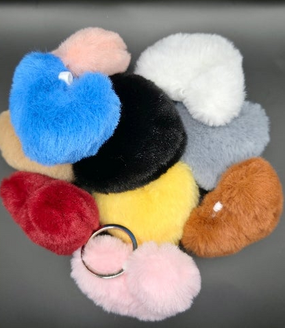 Porta-chaves Pompom Coração - Soft & Fluffy